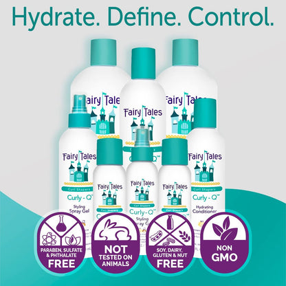 Fairy Tales Curly Q Hydrating Kids Conditioner – Paraben, Sulfate, Gluten, and Nut Free – For All Types of Curls Including Multi Cultural Hair – 32 oz Avelisse