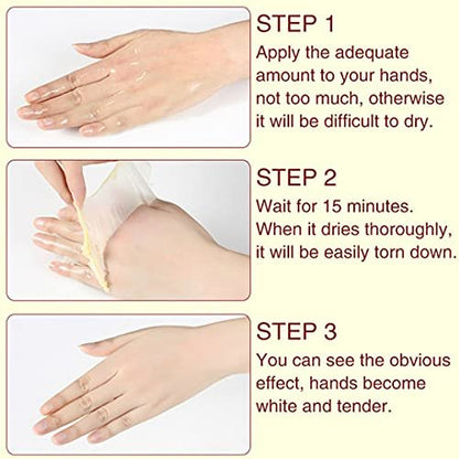 La Milee Milk Honey Peel Off Hand Mask - Moisturizing, Hydrating & Nourishing Hand Wax for Dry Hands (3.88 oz)