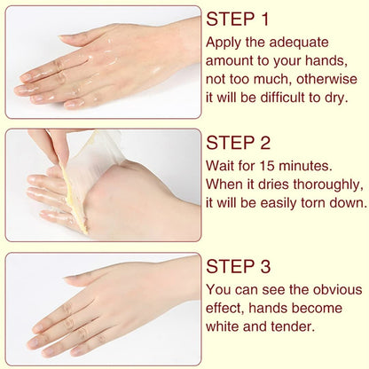 La Milee Milk Honey Peel Off Hand Mask - Moisturizing, Hydrating & Nourishing Hand Wax for Dry Hands (3.88 oz)