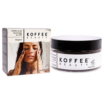 Koffee Beauty Original Coffee Scrub - Exfoliating Body and Face Scrub - Smooth and Polish Skin - Invigorate Senses - 4 Oz