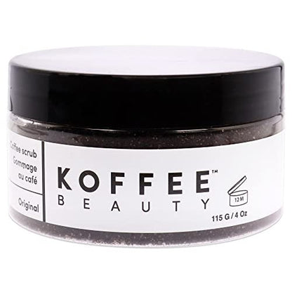 Koffee Beauty Original Coffee Scrub - Exfoliating Body and Face Scrub - Smooth and Polish Skin - Invigorate Senses - 4 Oz