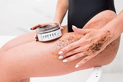Koffee Beauty Original Coffee Scrub - Exfoliating Body and Face Scrub - Smooth and Polish Skin - Invigorate Senses - 4 Oz