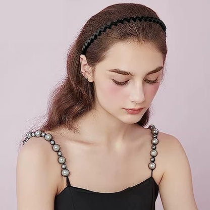 Yazon 6-Piece Multicolor Plastic Headbands for Women & Girls - Hard Teeth Hairbands