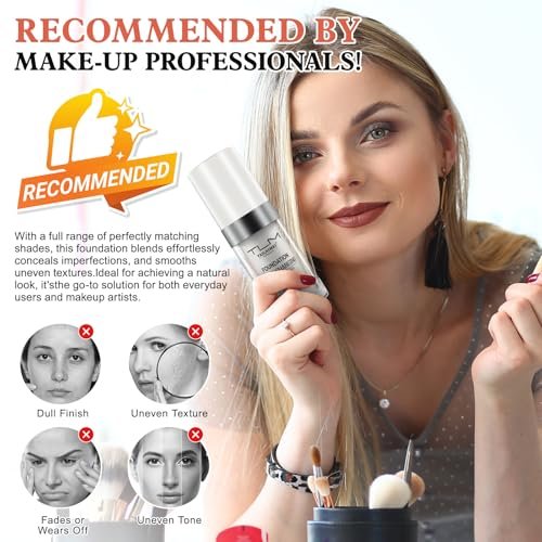 30ml Flawless Colour Changing Foundation - Warm Skin Tone, Moisturizing, Long Lasting Waterproof Liquid Foundation with SPF 15 - görsel 16