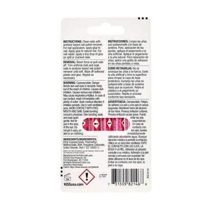 KISS Pink Gel Nail Glue – Strong & Fast Bonding Adhesive for Salon-Quality Nails