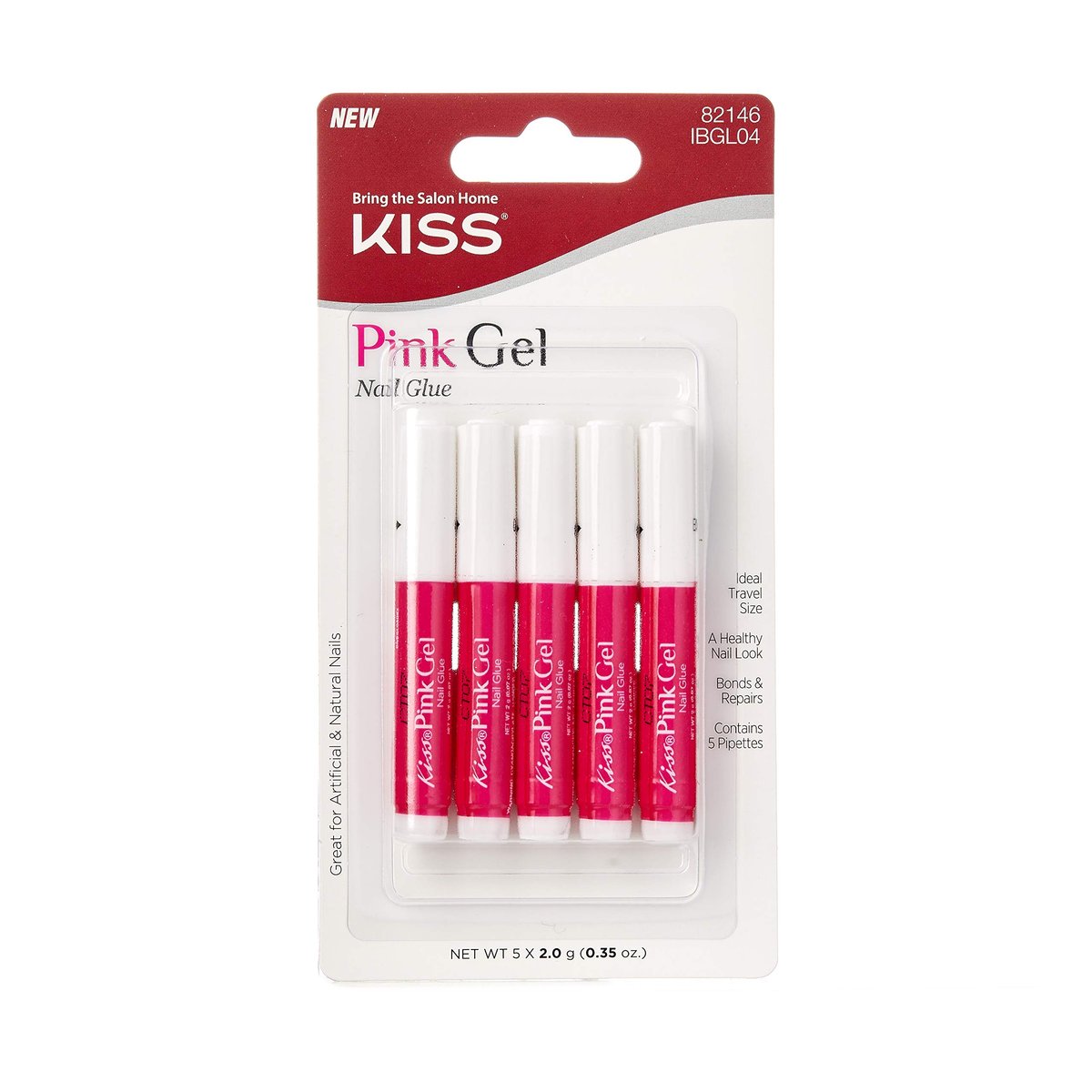 KISS Pink Gel Nail Glue – Strong & Fast Bonding Adhesive for Salon-Quality Nails - görsel 1