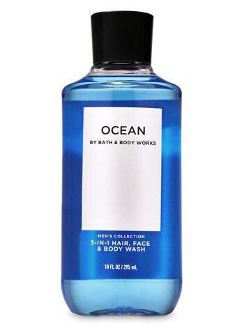 Bath & Body Works Ocean for Men 3-Piece Bundle (2020 Edition) - Fresh Scent Body Wash Set Avelisse