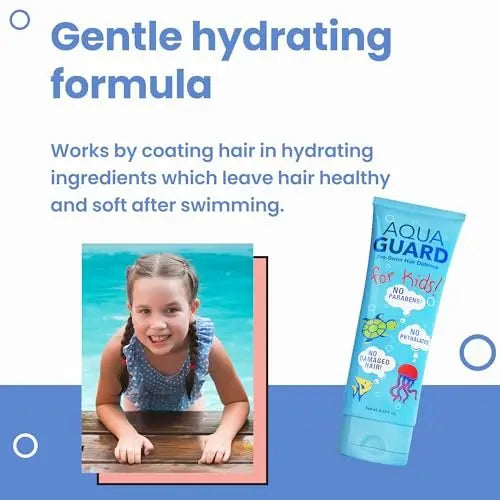 AQUA GUARD Pre-Swim Hair Defense For Kids - Chlorine Protection & Tangle Control, 8.45 oz Avelisse