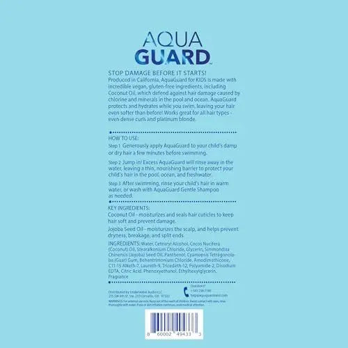 AQUA GUARD Pre-Swim Hair Defense For Kids - Chlorine Protection & Tangle Control, 8.45 oz Avelisse