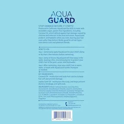 AQUA GUARD Pre-Swim Hair Defense For Kids - Chlorine Protection & Tangle Control, 8.45 oz Avelisse