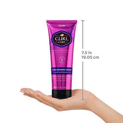 HASK Curl Care Defining Cream 2-Piece Bundle - Vegan, Cruelty-Free, Sulfate-Free & Paraben-Free Hair Cream for Defined Curls (6.7 Fl Oz Each)