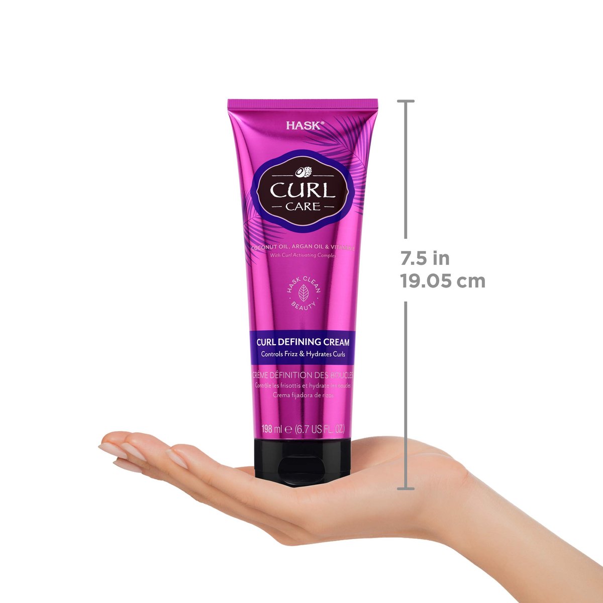 HASK Curl Care Defining Cream 2-Piece Bundle - Vegan, Cruelty-Free, Sulfate-Free & Paraben-Free Hair Cream for Defined Curls (6.7 Fl Oz Each) - görsel 8