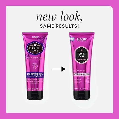 HASK Curl Care Defining Cream 2-Piece Bundle - Vegan, Cruelty-Free, Sulfate-Free & Paraben-Free Hair Cream for Defined Curls (6.7 Fl Oz Each) - görsel 3
