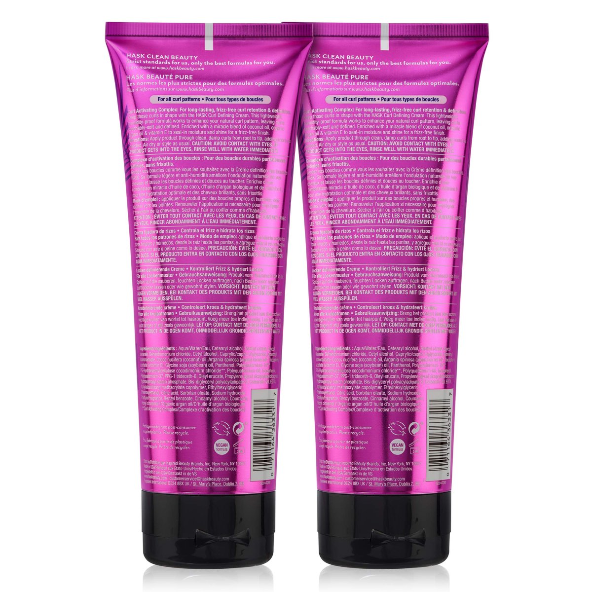 HASK Curl Care Defining Cream 2-Piece Bundle - Vegan, Cruelty-Free, Sulfate-Free & Paraben-Free Hair Cream for Defined Curls (6.7 Fl Oz Each) - görsel 6