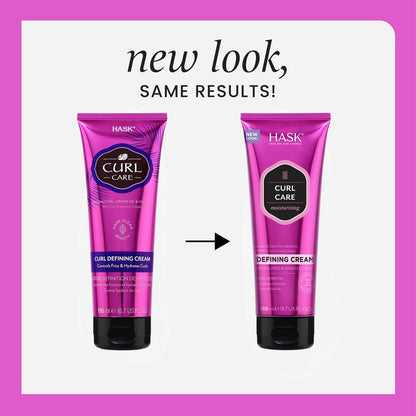 HASK Curl Care Defining Cream 2-Piece Bundle - Vegan, Cruelty-Free, Sulfate-Free & Paraben-Free Hair Cream for Defined Curls (6.7 Fl Oz Each)