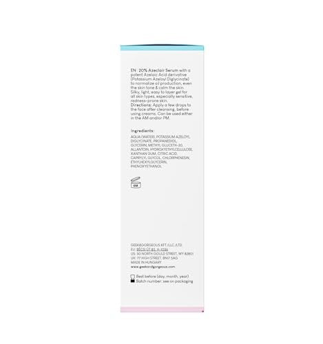 Geek & Gorgeous aPAD Soothing Azelaic Acid Serum - 1 oz (30 ml) - Redness Relief for All Skin Types, Sensitive Skin Avelisse