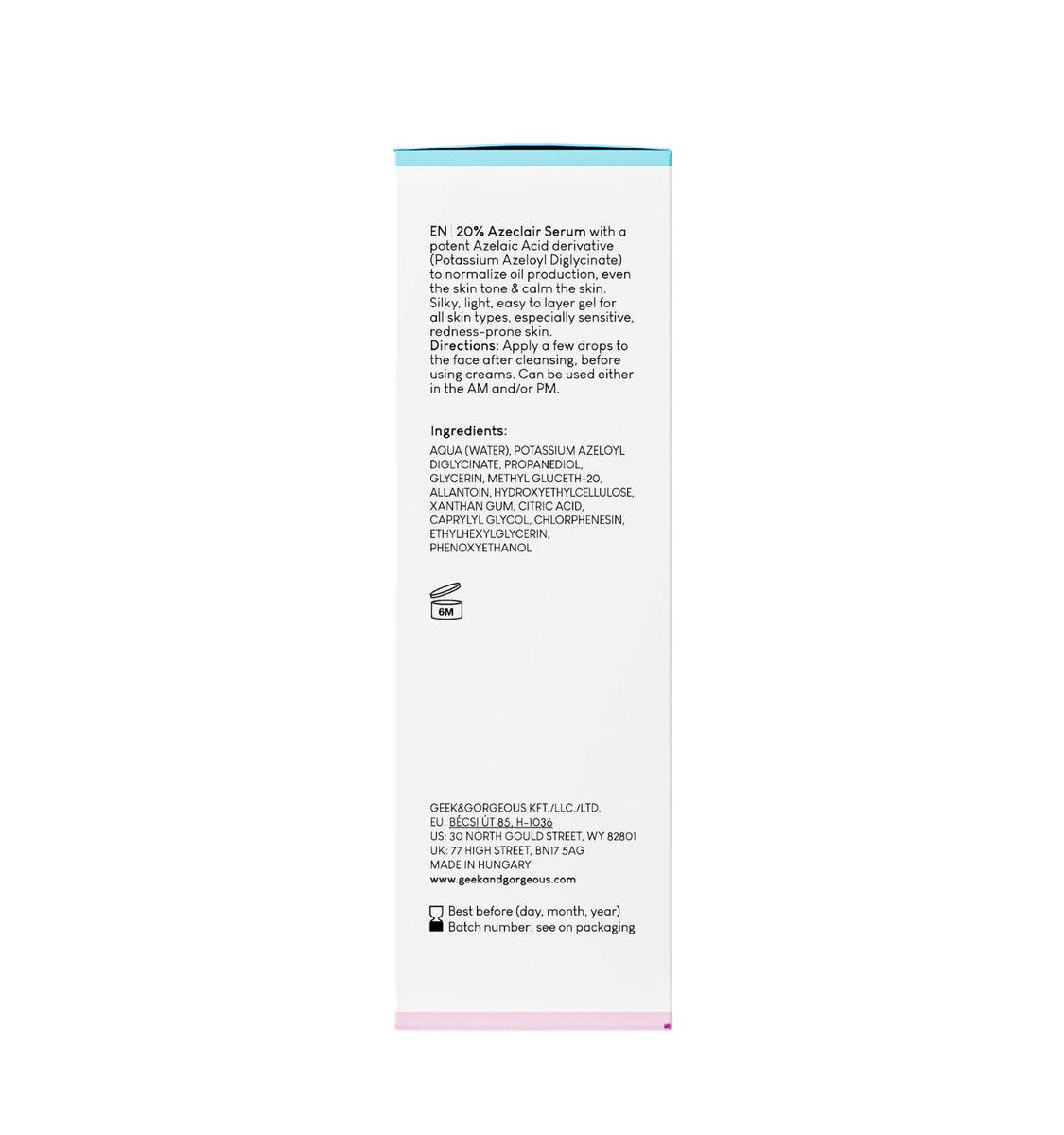 Geek & Gorgeous aPAD Soothing Azelaic Acid Serum - 1 oz (30 ml) - Redness Relief for All Skin Types, Sensitive Skin Avelisse