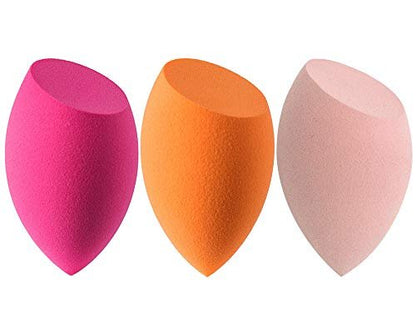 Multi-Color Makeup Sponges Set for Dry & Wet Use - Foundation Blending Sponge for Concealer, Blush, Powder (4pcs Multi-Colored A)