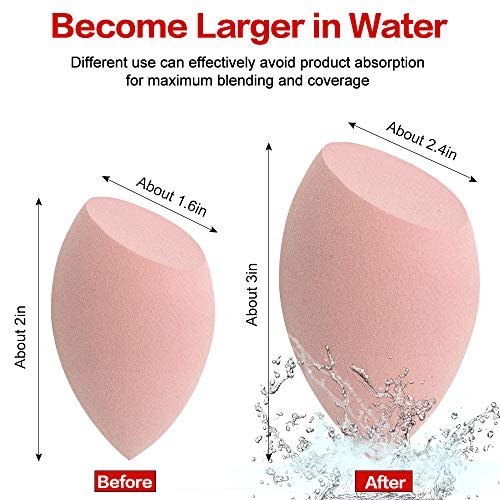 Multi-Color Makeup Sponges Set for Dry & Wet Use - Foundation Blending Sponge for Concealer, Blush, Powder (4pcs Multi-Colored A) - görsel 4
