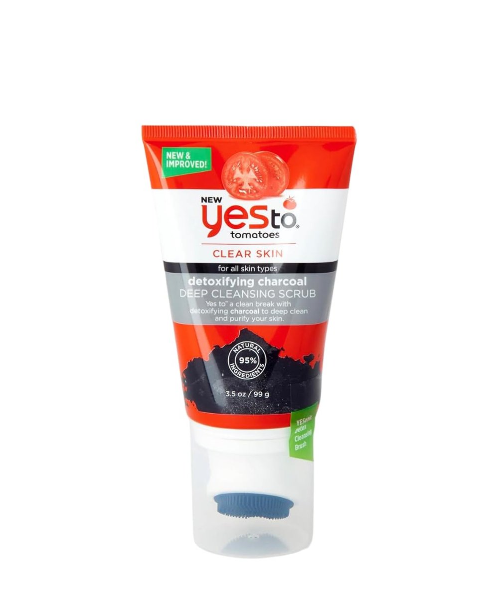 Yes To Tomatoes Clear Skin Detoxifying Daily Cleanser - Salicylic Acid & Charcoal for Acne Prone Skin, 5 Fl Oz - görsel 1