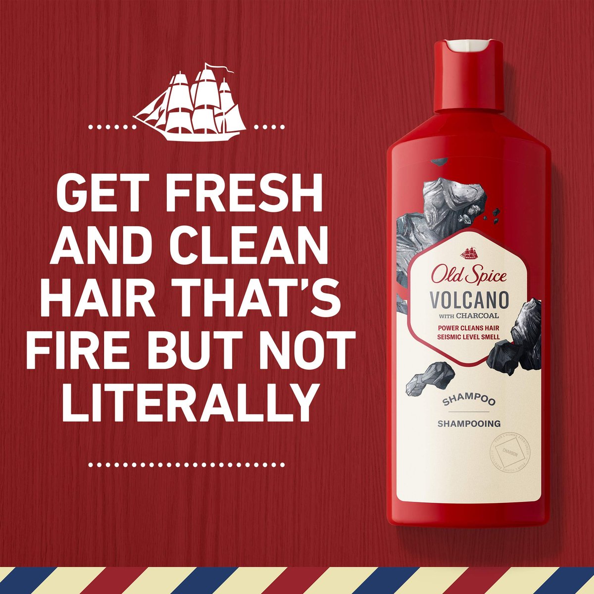Old Spice Volcano with Charcoal Shampoo - 13.5 Fl Oz, Deep Cleansing & Refreshing Avelisse