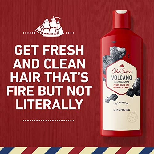 Old Spice Volcano with Charcoal Shampoo - 13.5 Fl Oz, Deep Cleansing & Refreshing Avelisse