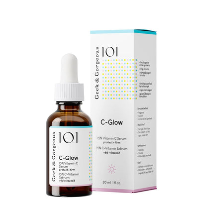 C-Glow 15% Vitamin C Serum with Ferulic Acid & Vitamin E – Lightweight, Water-Like Formula for All Skin Types