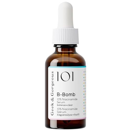 Geek & Gorgeous B-Bomb 10% Niacinamide Serum with Zinc PCA & Sarcosine – Minimize Pores, Control Oil, Reduce Blemishes for Combination Skin (1 fl oz) - görsel 4