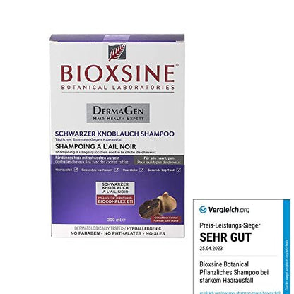 Bioxsine Herbal Shampoo with Black Garlic for Hair Growth and Healthy Hair - Odourless, For All Hair Types, Suitable for Women and Men, 300 ml
