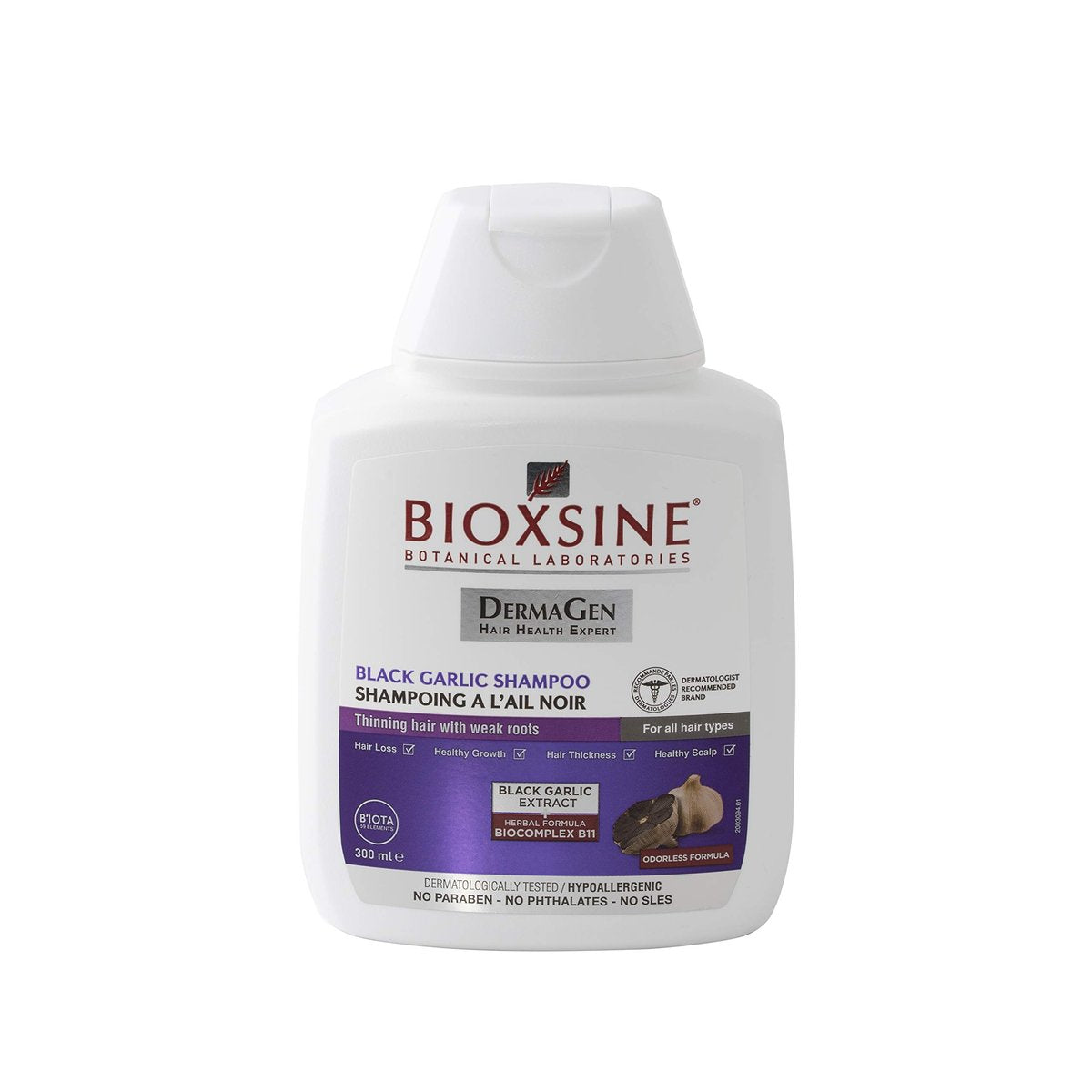Bioxsine Herbal Shampoo with Black Garlic for Hair Growth and Healthy Hair - Odourless, For All Hair Types, Suitable for Women and Men, 300 ml - görsel 5