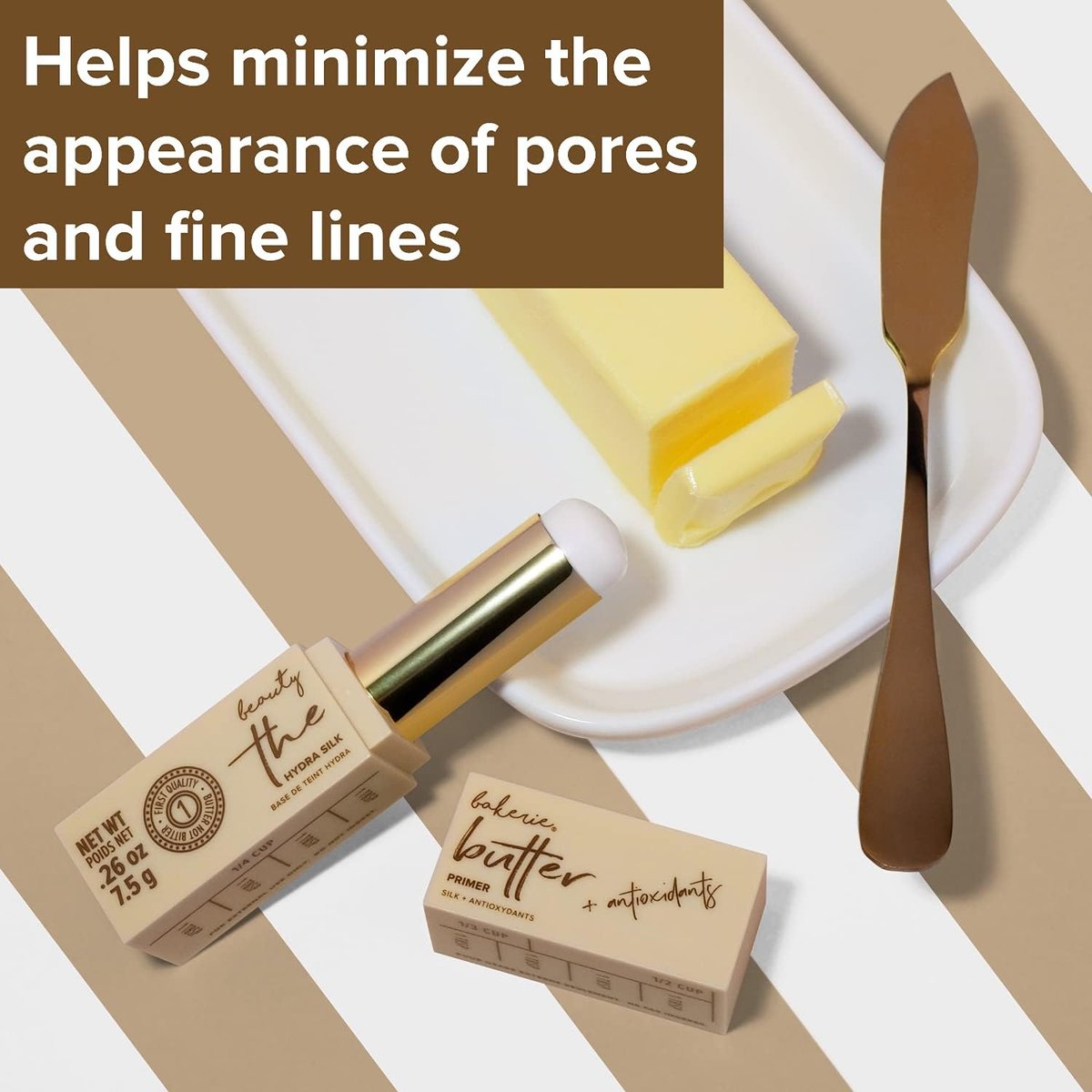 Beauty Bakerie The Butter HydraSilk Face Primer - Antioxidant-Rich Pore Minimizer for Smooth, Extended Wear Makeup Base, 7.5g - görsel 9