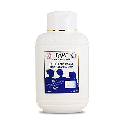 F&W Original Body Clearing Milk - 17 fl oz, Hydrating Dry Skin Moisturizer for Fair Skin Tones Avelisse