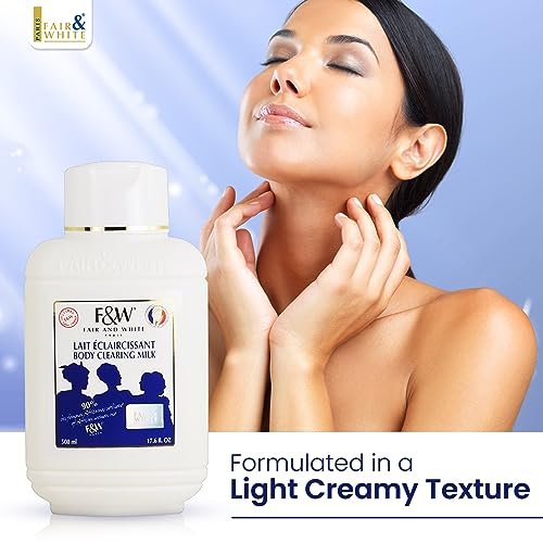 F&W Original Body Clearing Milk - 17 fl oz, Hydrating Dry Skin Moisturizer for Fair Skin Tones Avelisse