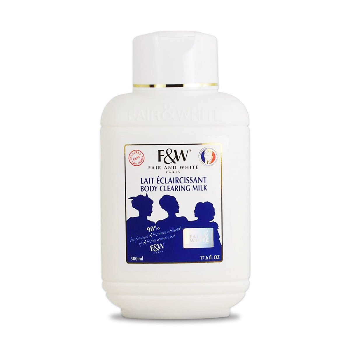 F&W Original Body Clearing Milk - 17 fl oz, Hydrating Dry Skin Moisturizer for Fair Skin Tones Avelisse