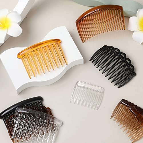 Chuangdi 32-Piece French Hair Side Combs Set – Plastic Twist Combs with Hair Clips for Wedding, Bridal, and Everyday Use (9/11/17/23 Teeth, Brown) - görsel 10