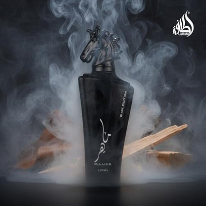 Lattafa Maahir Black Edition Eau De Parfum Spray 3.4 oz - Unisex Fragrance Avelisse