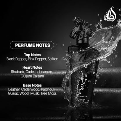 Lattafa Maahir Black Edition Eau De Parfum Spray 3.4 oz - Unisex Fragrance Avelisse