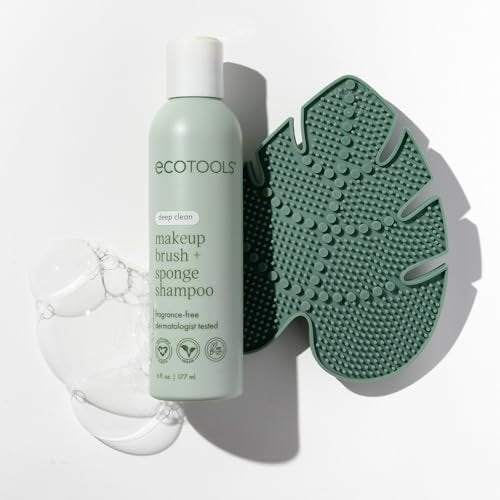EcoTools Makeup Brush Cleansing Pad + Deep Clean Shampoo Bundle for Deep Cleaning Tools, Clean Formula, Cruelty-Free, Vegan, 2 Piece Set - görsel 18