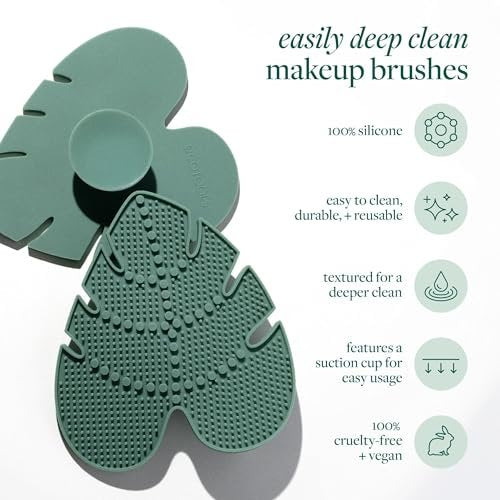 EcoTools Makeup Brush Cleansing Pad + Deep Clean Shampoo Bundle for Deep Cleaning Tools, Clean Formula, Cruelty-Free, Vegan, 2 Piece Set - görsel 14