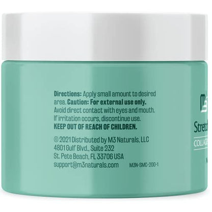 M3 Naturals Stretch Mark Cream with Collagen & Stem Cell - Maternity Skincare Oil for Stretch Mark Prevention & Scar Remover - Green Tea Extract & Raspberry Ketones Avelisse