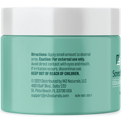 M3 Naturals Stretch Mark Cream with Collagen & Stem Cell - Maternity Skincare Oil for Stretch Mark Prevention & Scar Remover - Green Tea Extract & Raspberry Ketones Avelisse
