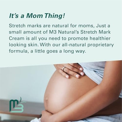 M3 Naturals Stretch Mark Cream with Collagen & Stem Cell - Maternity Skincare Oil for Stretch Mark Prevention & Scar Remover - Green Tea Extract & Raspberry Ketones Avelisse