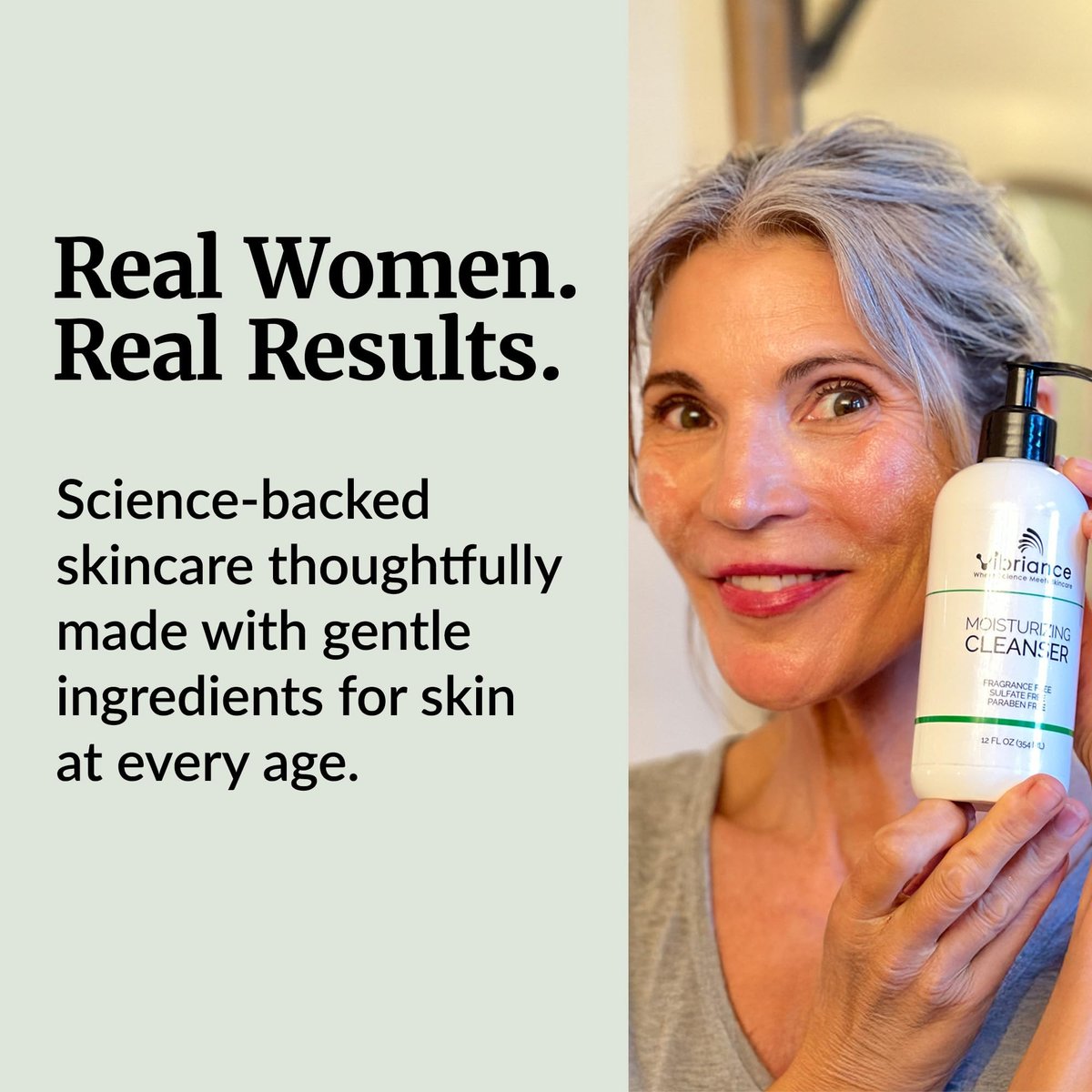 Vibriance Moisturizing Cleanser - Oil-to-Foam Face Wash with Niacinamide & Shea Butter for Mature Skin, Hydrating Gentle Facial Cleanser, Sulfate-Free, 12 fl oz Avelisse