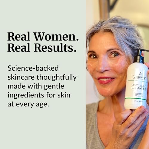 Vibriance Moisturizing Cleanser - Oil-to-Foam Face Wash with Niacinamide & Shea Butter for Mature Skin, Hydrating Gentle Facial Cleanser, Sulfate-Free, 12 fl oz Avelisse