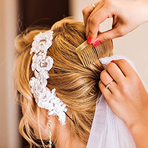 24 Pcs Women Hair Comb Accessories - French Side Combs Plastic Twist Decorative Clips with 11/23 Teeth, Wedding Veil Clips for Women (Black, Transparent, Brown) - görsel 7