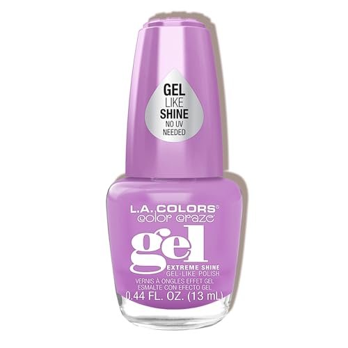 L.A. COLORS Color Craze Extreme Shine Gel Polish - Jazzy CNL228 - High-Shine Vegan Nail Polish Avelisse