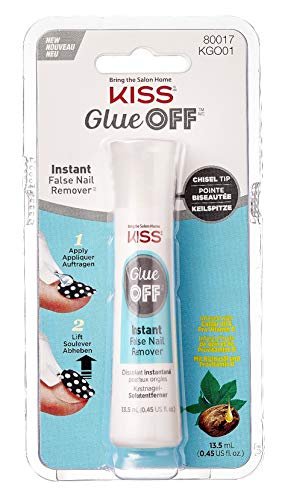 KISS Glue Off Instant False Nail Remover 0.45 oz (2-Pack) - Fast & Gentle Nail Glue Dissolver Avelisse