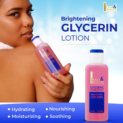 Fair and White Original Glycerin | 4.4 Fl Oz (125 ml) - Pure Hydrating Oil Avelisse