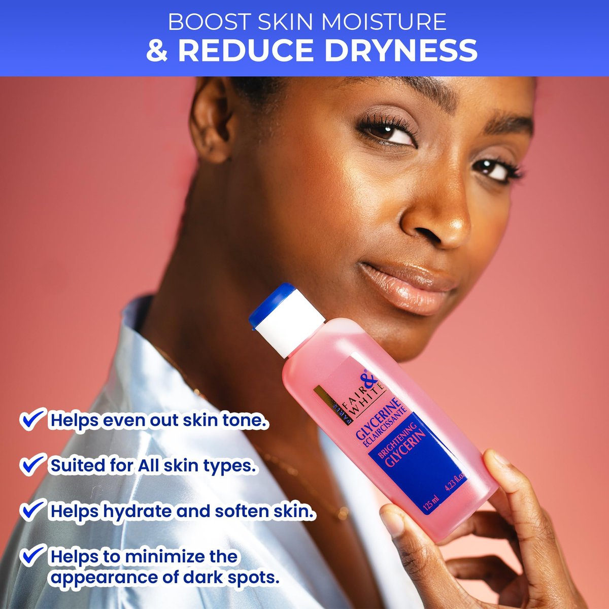 Fair and White Original Glycerin | 4.4 Fl Oz (125 ml) - Pure Hydrating Oil Avelisse