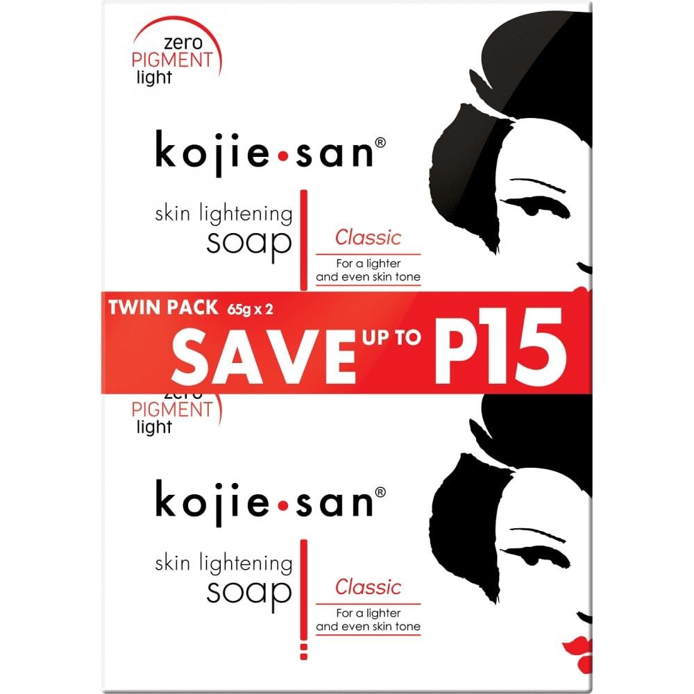 Kojie San Skin Brightening Soap – Original Kojic Acid Soap for Dark Spots, Hyperpigmentation & Scars – 65g x 2 Bars with Exfoliating Net - görsel 1